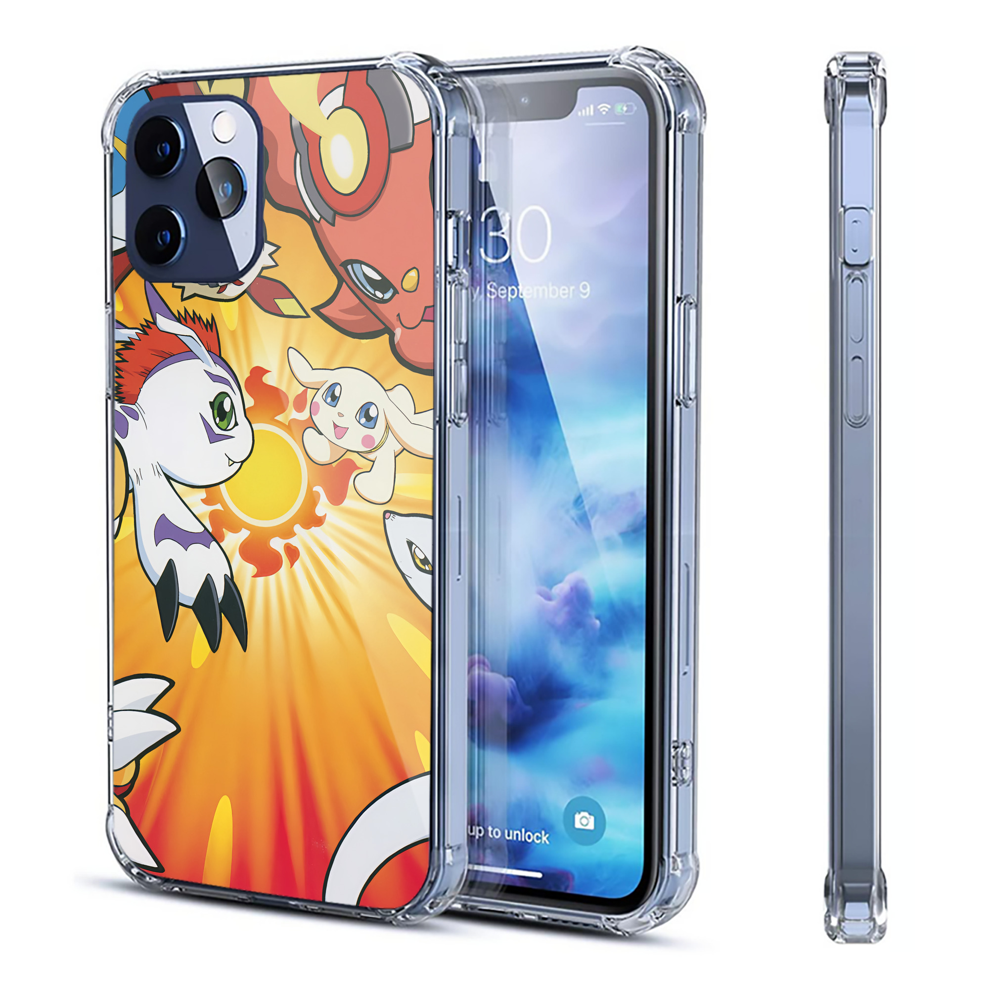 （画像用） Digimon デジタルモンスター/デジモン 【iPhone 12シリーズ対応】透明スマホケース（クリアソフトケース）